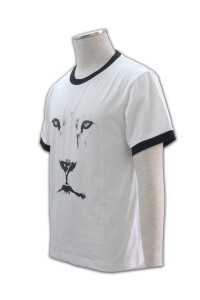 T197 網上訂購t-shirt  設計T恤圖案  團體訂購活動衫專門店    白色  假兩件T恤